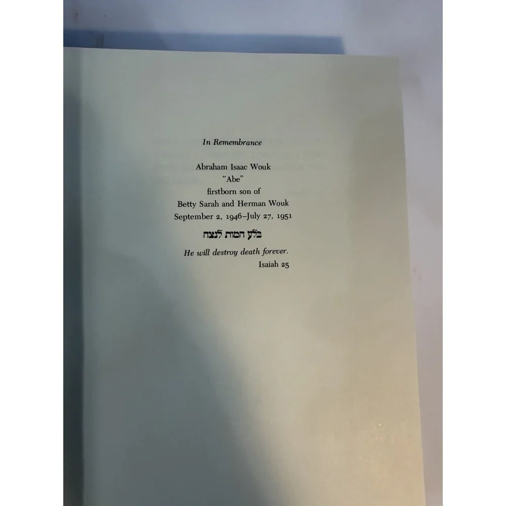 Herman Wouk War and Remembrance 1978 First Edition Little Brown‎ Dust Jacket